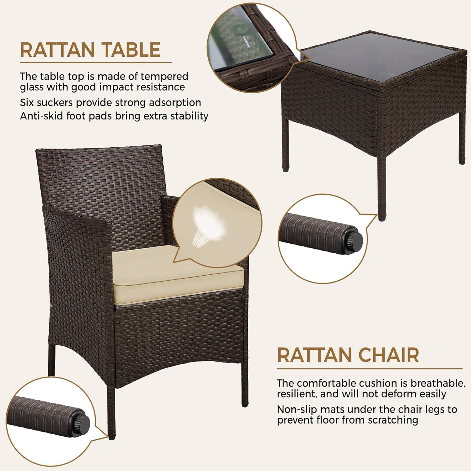 My Take on ​Yaheetech’s 3-Piece Wicker Patio Set