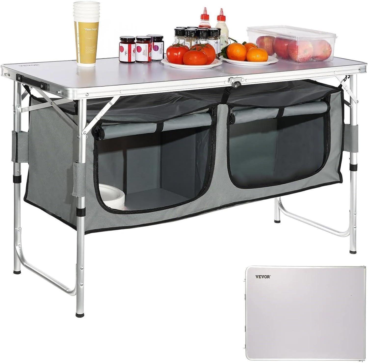 <p><strong>My Take on the VEVOR Camp Kitchen Station Table</strong></p><p>“></p><h2>Pros & Cons</h2><p>Looking at the VEVOR Camping Kitchen Station through a woodworker’s lens, this isn’t a “fine furniture” piece—and it isn’t pretending to be. It’s a lightweight, fold-fast camp workstation built around aluminum tubing and an MDF work surface. Having mentioned that, there are some genuinely smart design choices here, and a few material/fit-and-finish realities you’ll want to go in knowing.</p><table class=