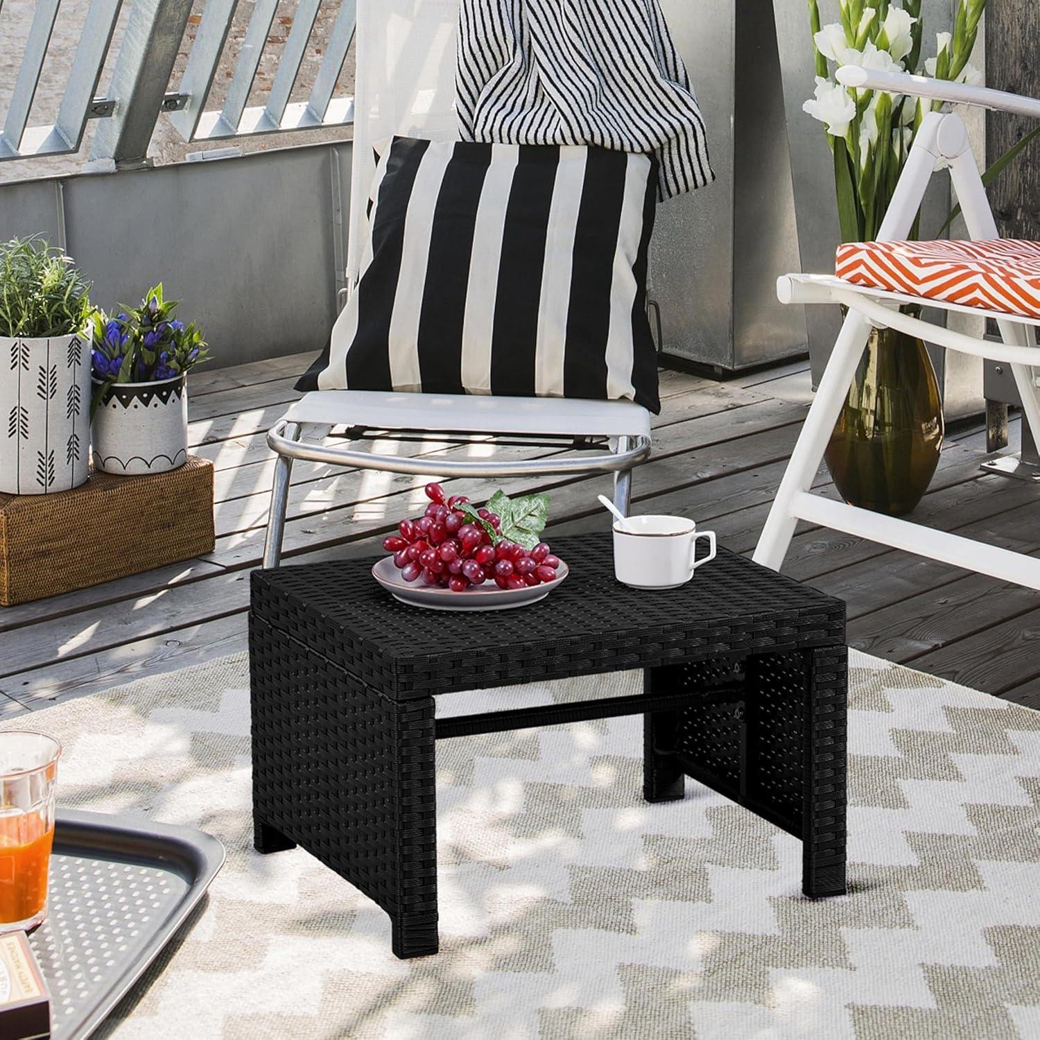 Why I Like These Yaheetech Wicker Ottomans (2pc)