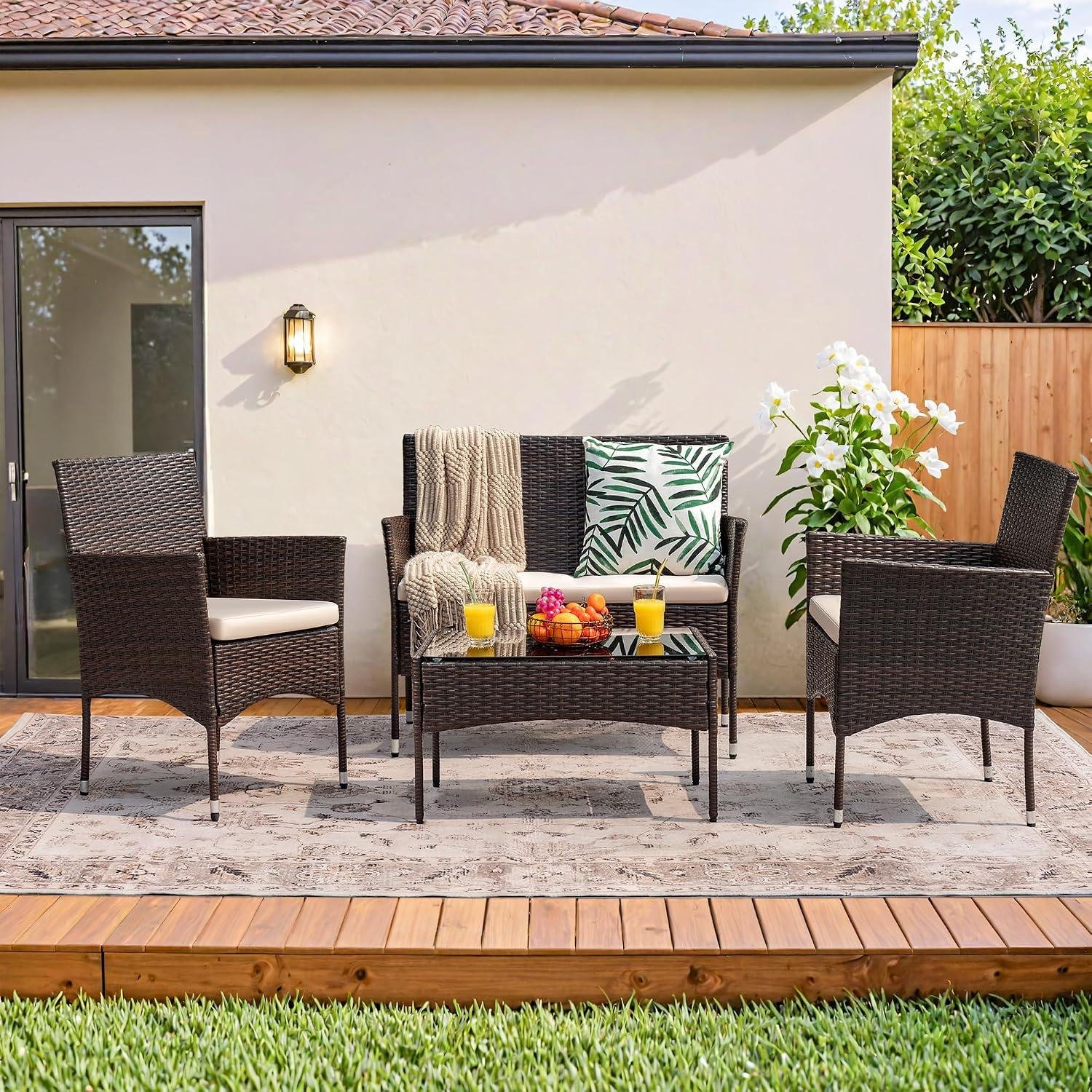 Homall 4-Piece Rattan set Review: My Patio ‌Take
