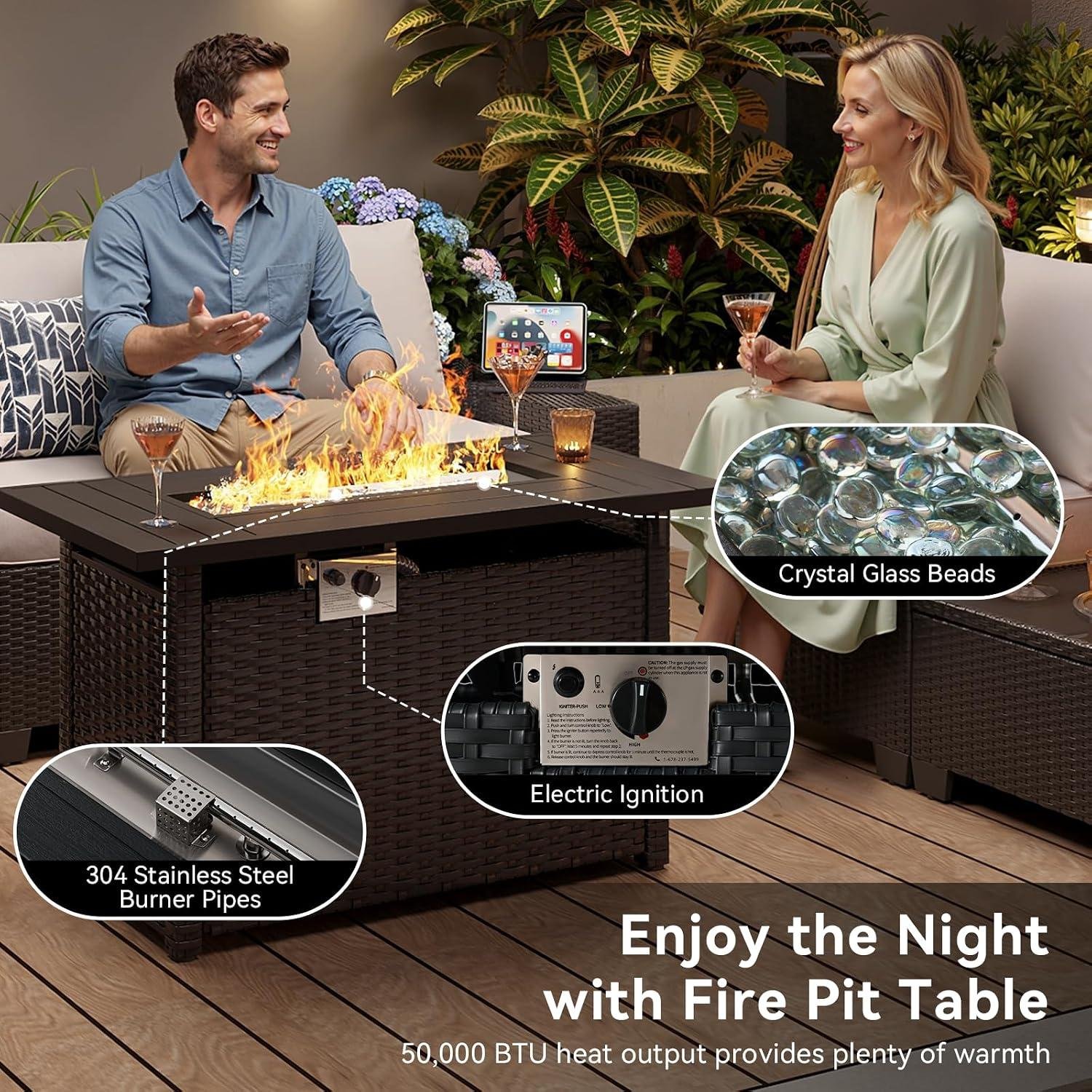 My take on ‍Aoxun’s 7-Piece Fire Pit Patio Set