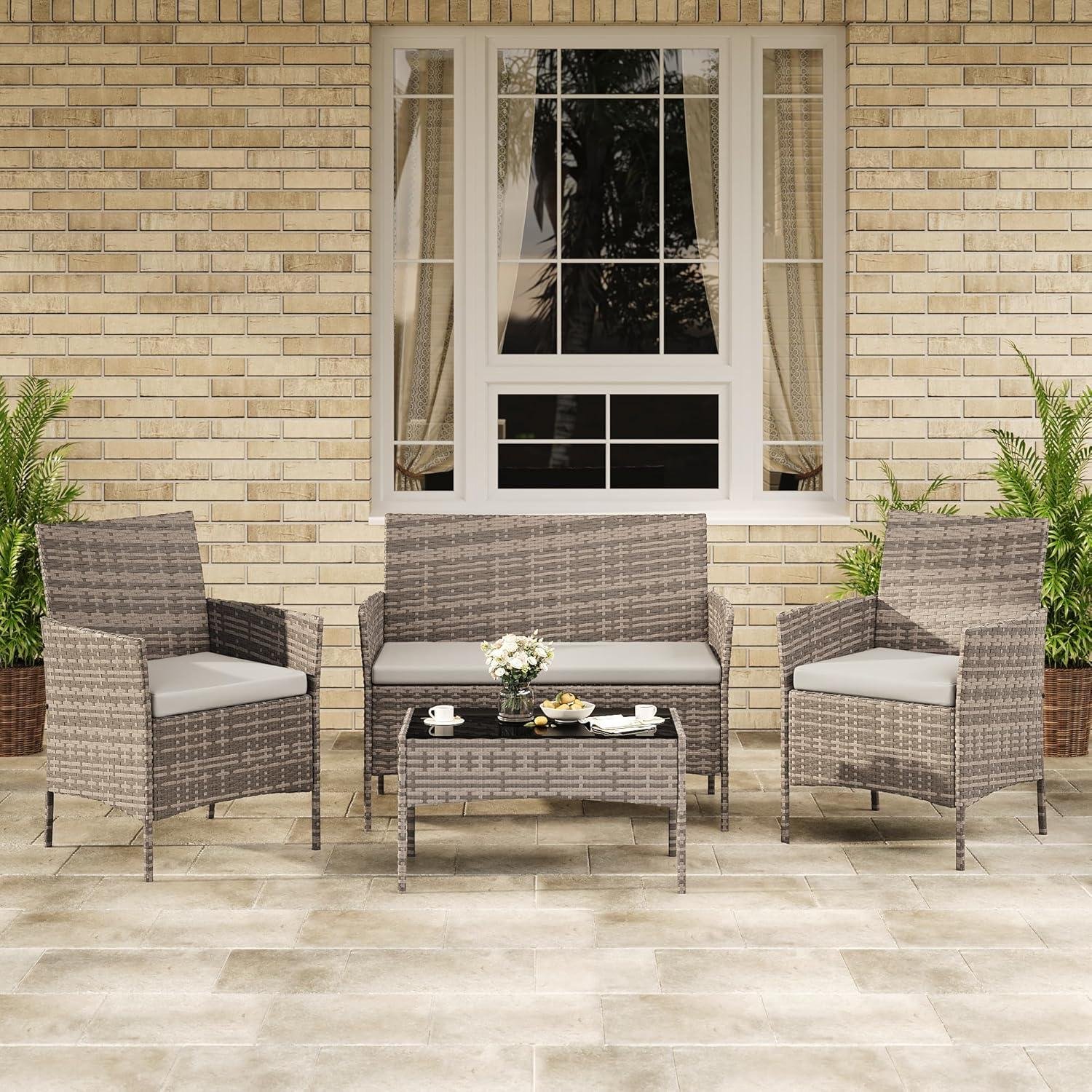 GAOMON 4-Piece rattan set: My Patio Takeaway