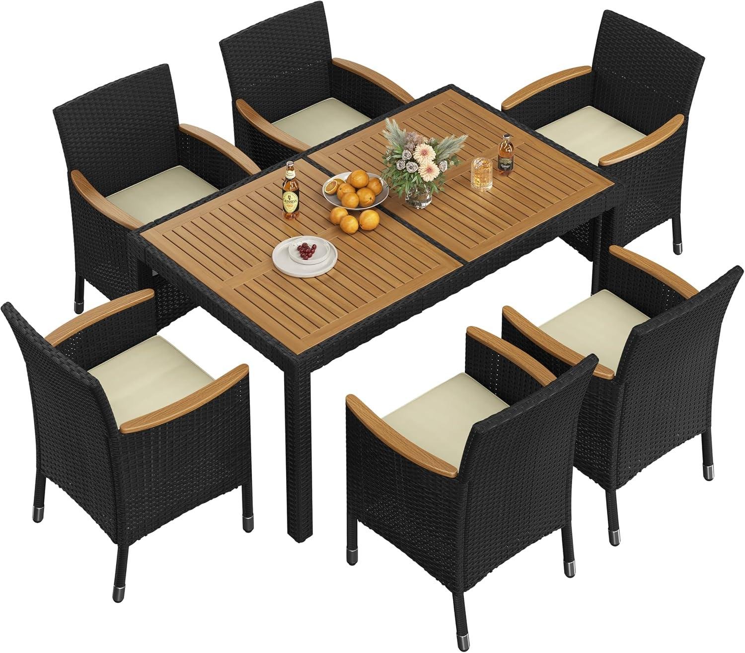 My Take on⁤ Yaheetech’s Acacia/Rattan 7-Piece Set