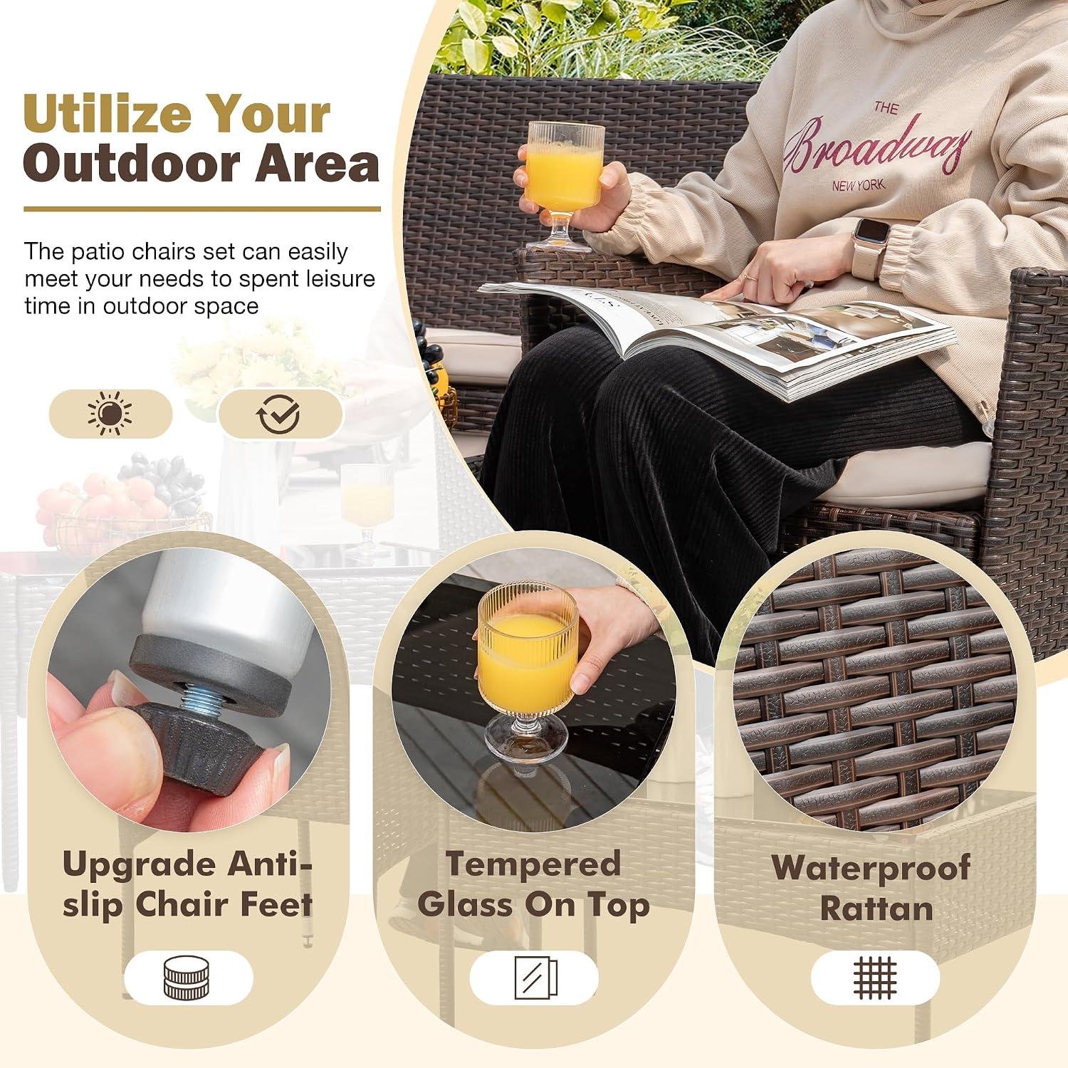 Homall 4-Piece Rattan Set Review: My Patio‍ Take