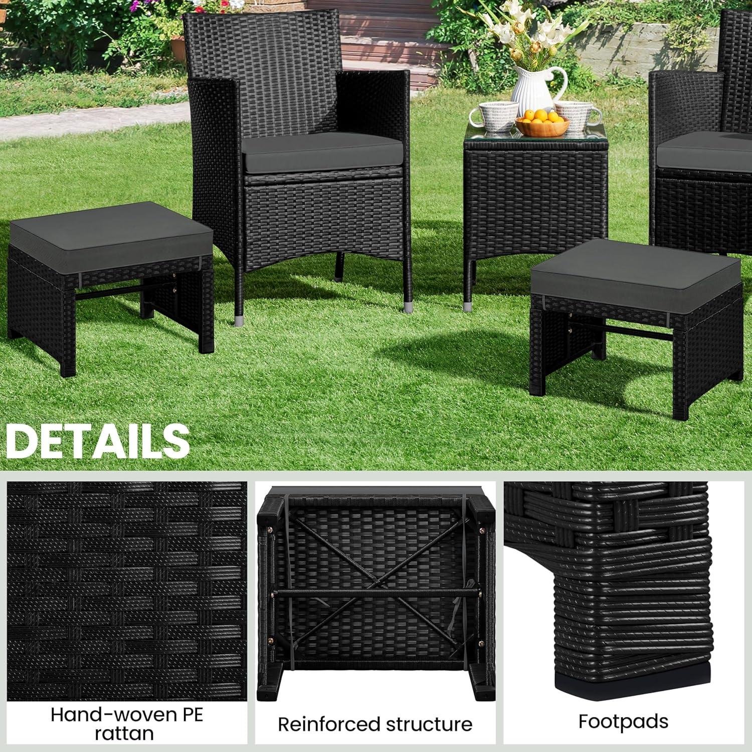 Why I Like These Yaheetech Wicker Ottomans (2pc)
