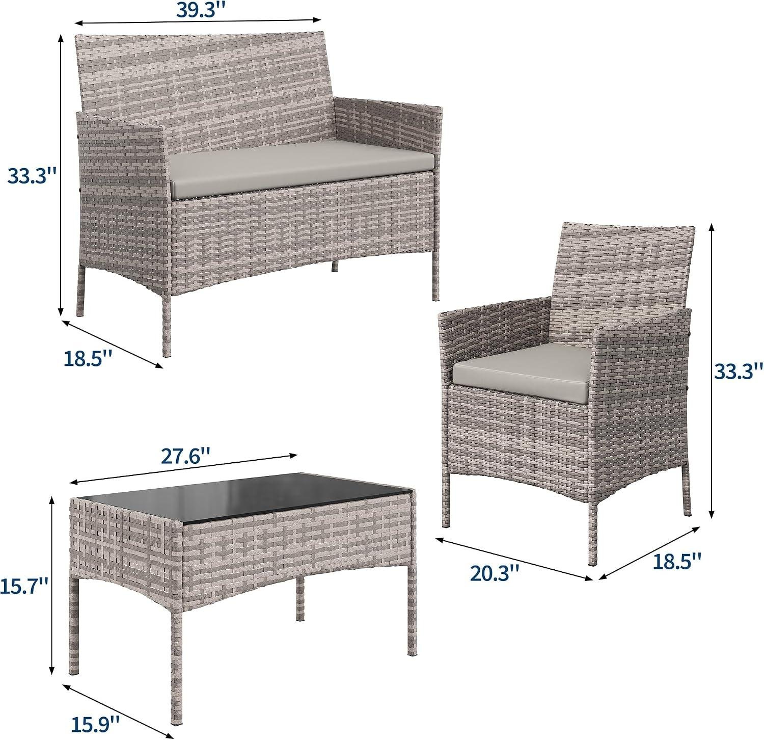 GAOMON 4-piece Rattan Set: My Patio Takeaway