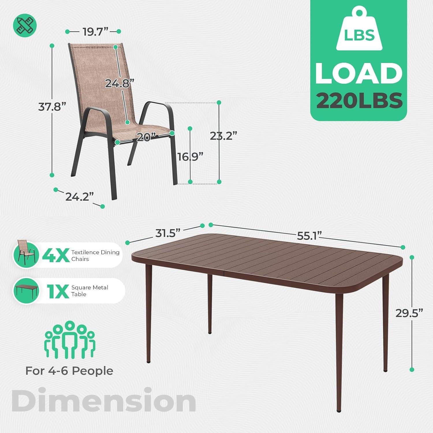 My Take on the JEAREY 5-Piece Patio Set Outdoors