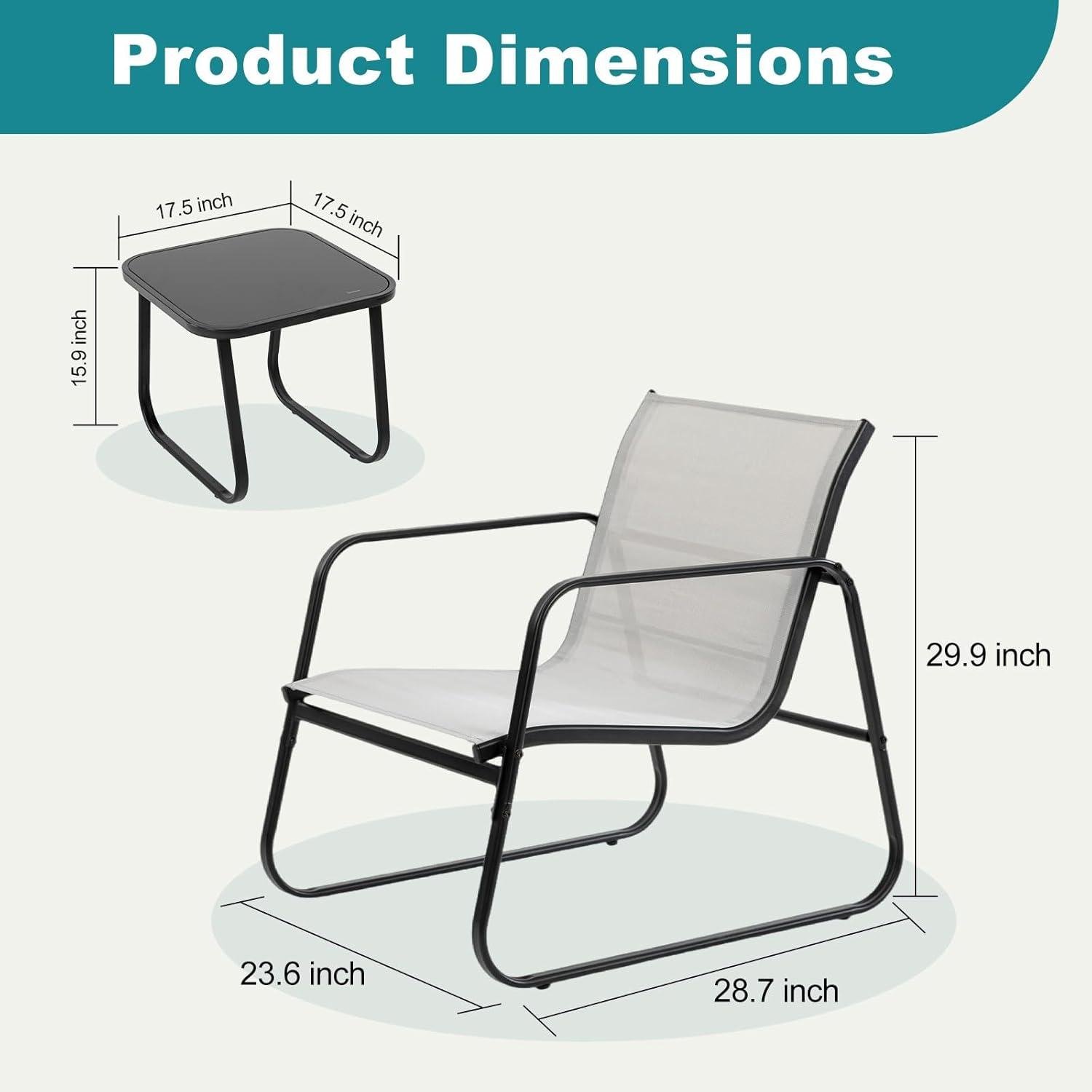 My take on the DUMOS 3-Piece Patio⁢ set (Gray)