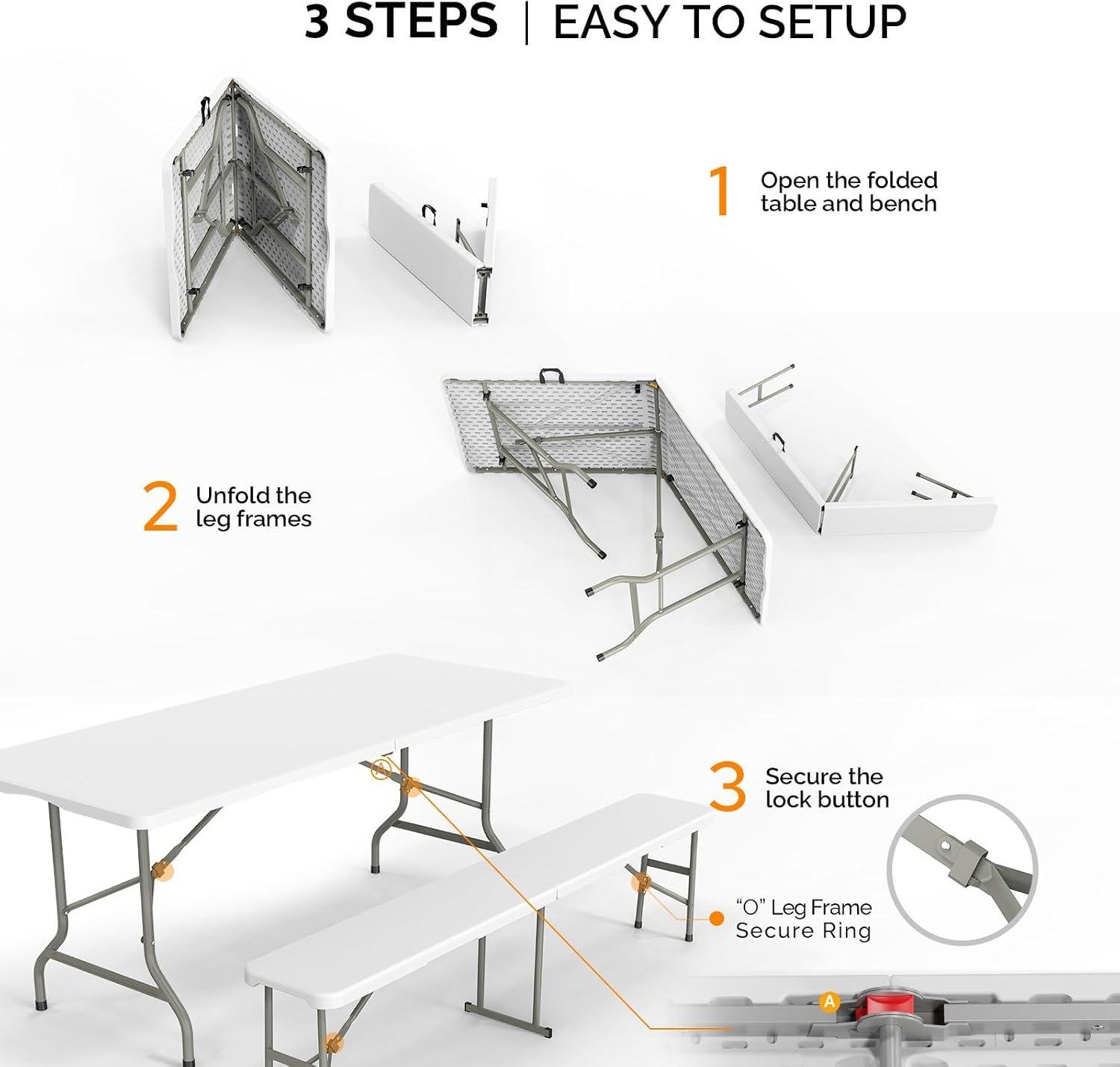 My Take on Bonnlo’s 6ft folding Picnic⁣ Table set