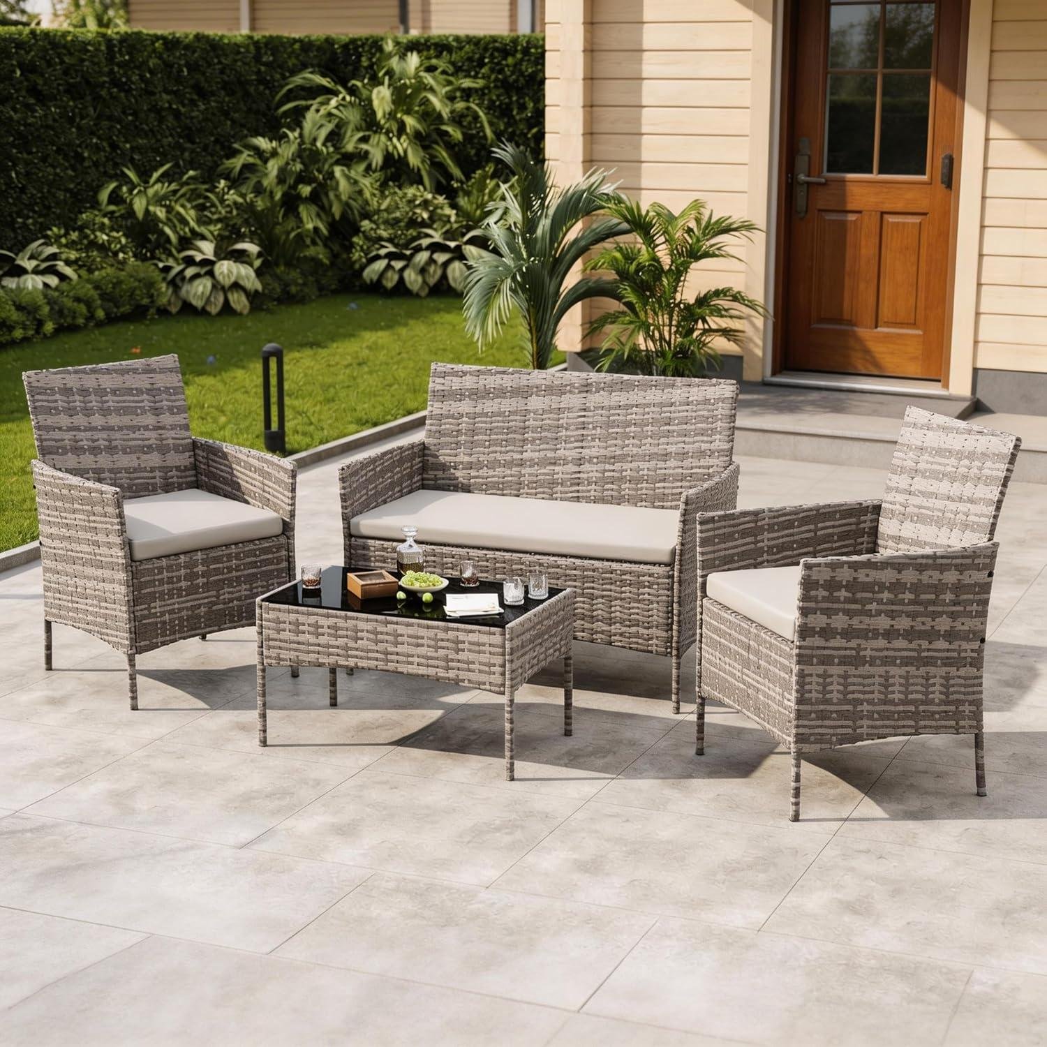 GAOMON 4-Piece Rattan Set: My Patio Takeaway