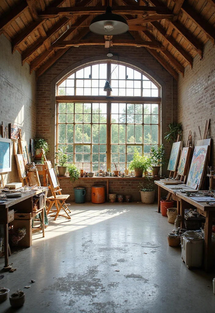 20 Stunning Barn Style Garage Designs That Will Make You Want to Build One Now! - 13. Art Studio Barn Garage 1