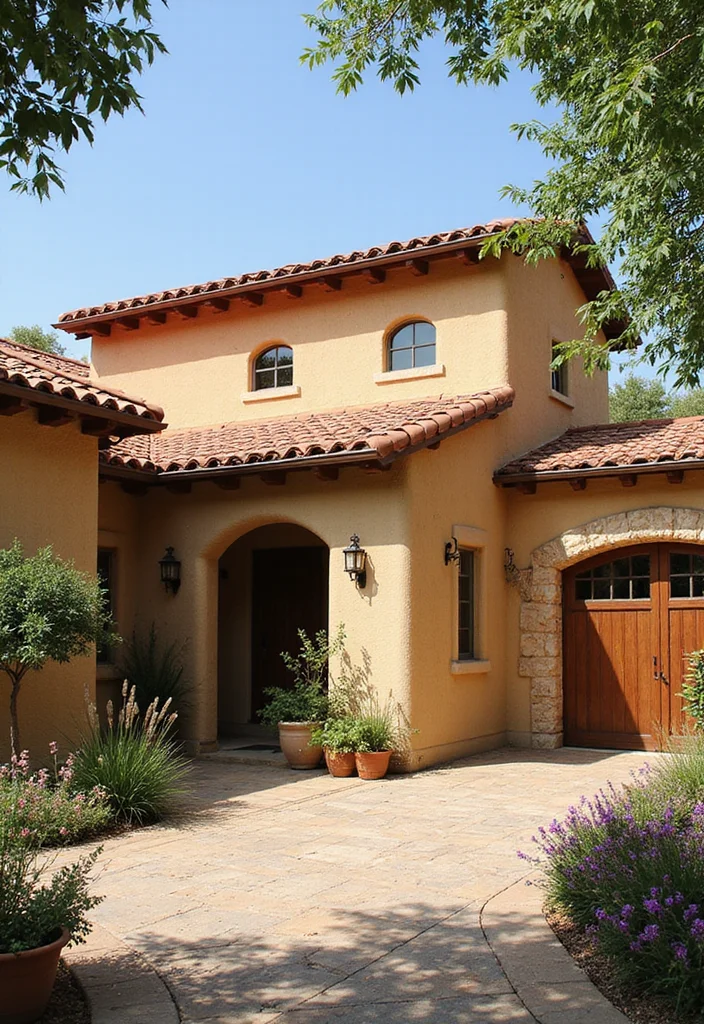 20 Stunning Barn Style Garage Designs That Will Make You Want to Build One Now! - 16. Mediterranean Barn Garage 1