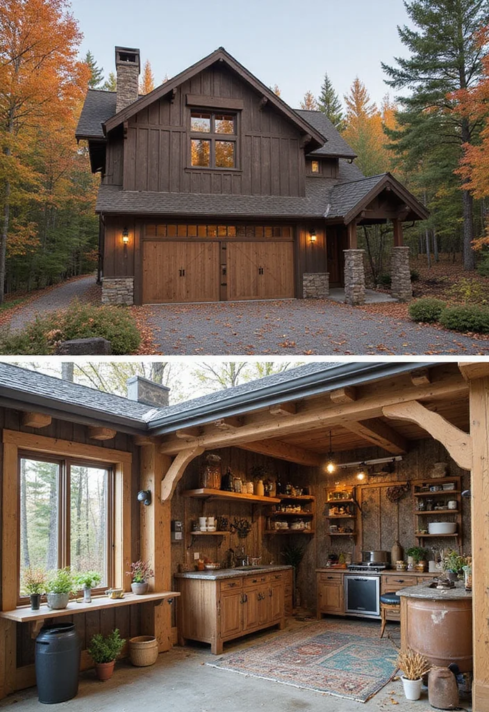 20 Stunning Barn Style Garage Designs That Will Make You Want to Build One Now! - 19. Seasonal Barn Garage 1