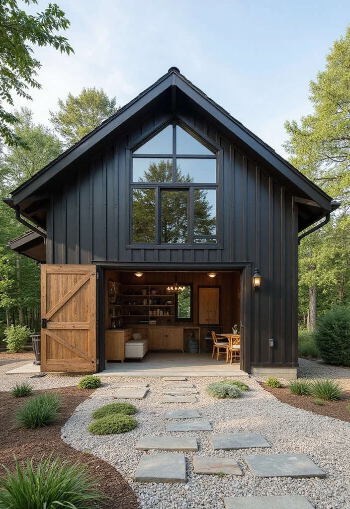 20 Stunning Barn Style Garage Designs That Will Make You Want to Build One Now! - 2. Modern Rustic Blend 1