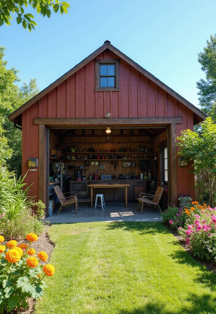 20 Stunning Barn Style Garage Designs That Will Make You Want to Build One Now! - 6. Open Air Barn Garage 1