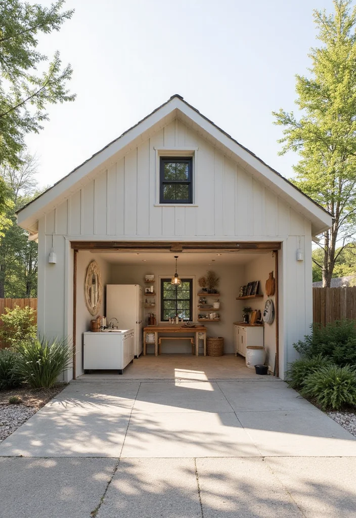 20 Stunning Barn Style Garage Designs That Will Make You Want to Build One Now! - 8. Minimalist Barn Garage 1