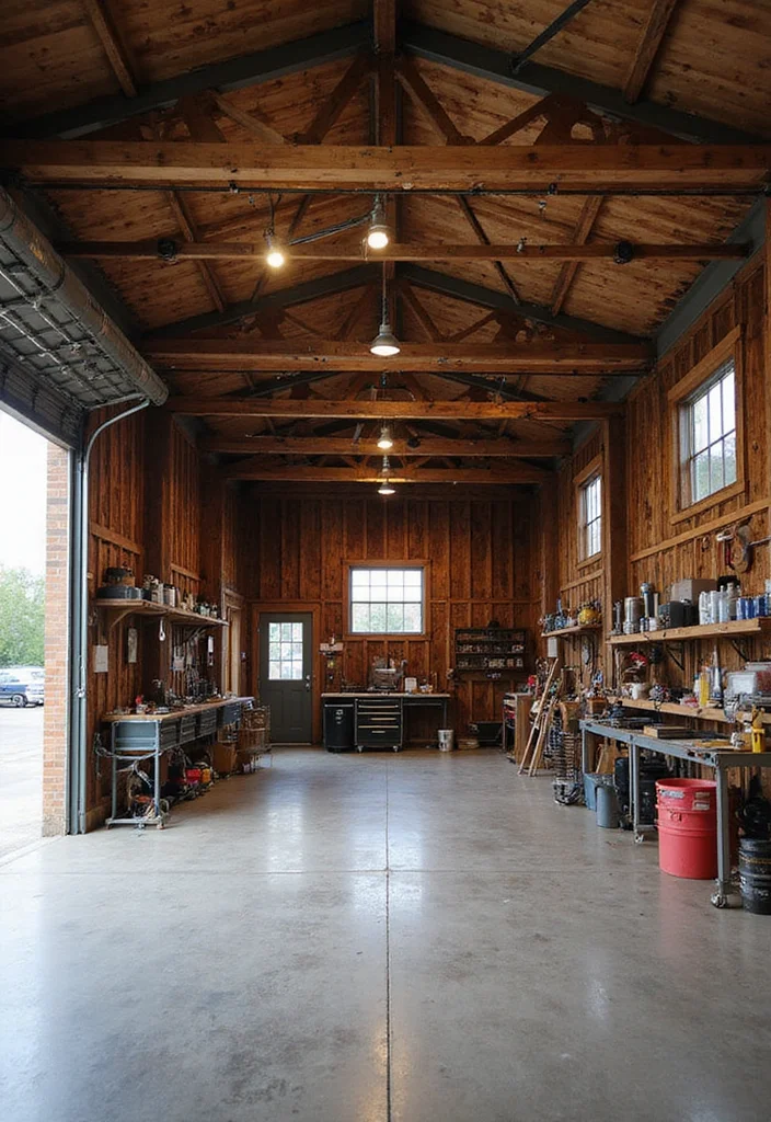 20 Stunning Barn Style Garage Designs That Will Make You Want to Build One Now! - 9. Industrial Barn Garage 1