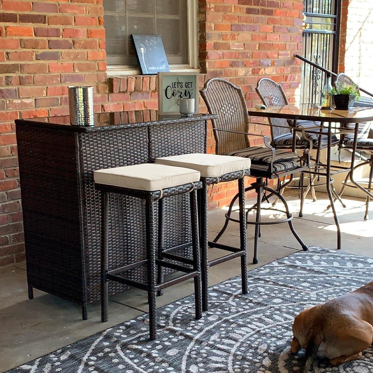 My Take: Yaheetech Wicker Patio Bar Set Review