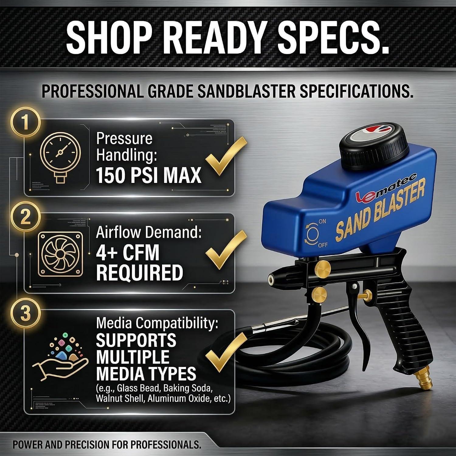 LE LEMATEC Sandblaster Gun Review: Right for Our Shop?