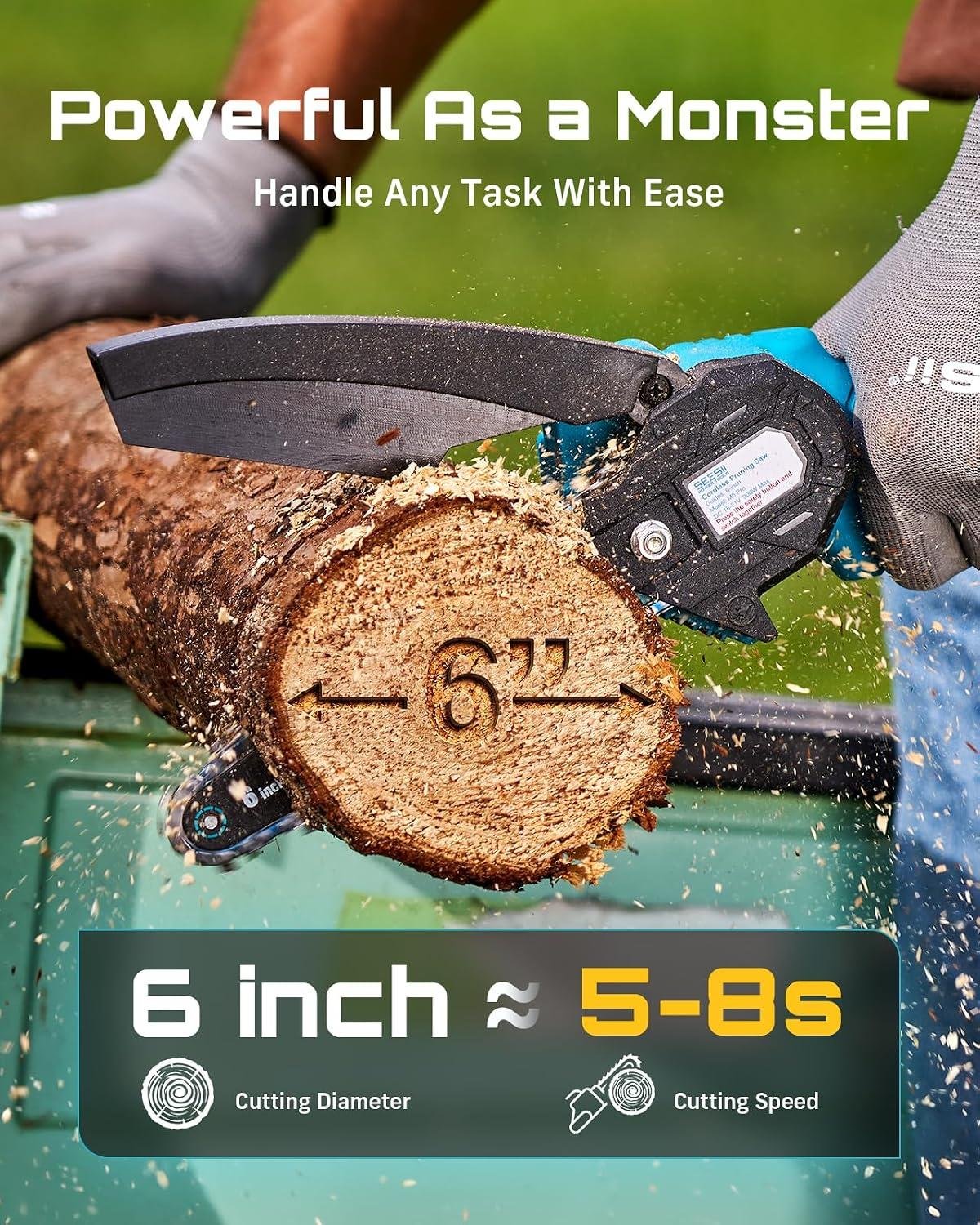 Seesii 6-Inch Mini Chainsaw Review: Right for Us?