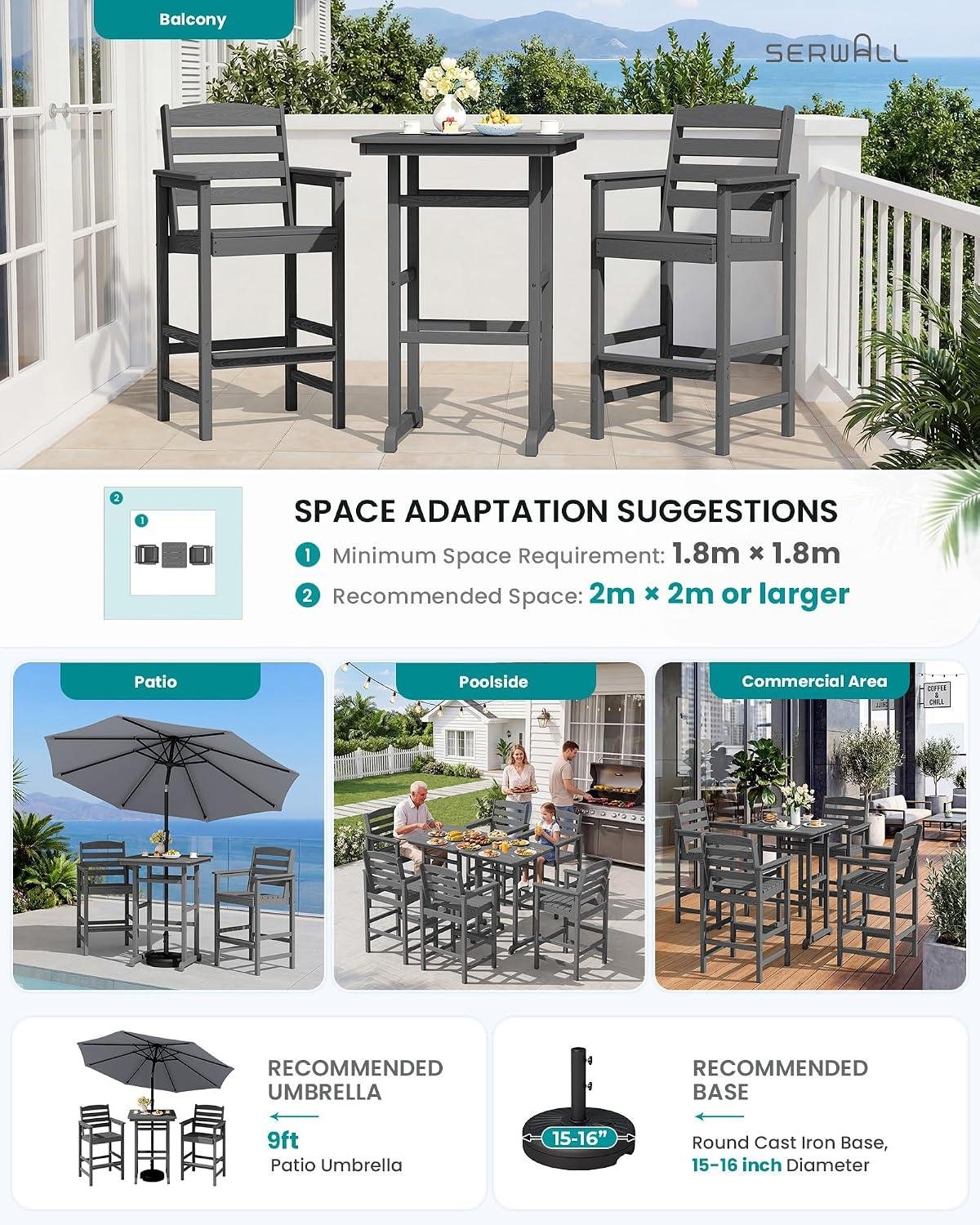 SERWALL HDPE Adirondack ⁤Bar Set: My Take