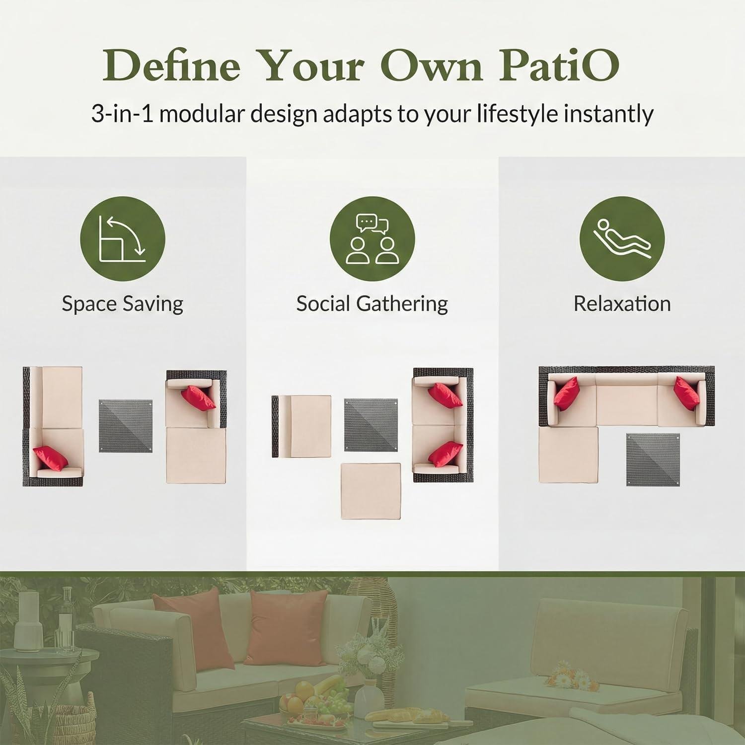 My Take on Devoko 5-Piece Patio Sectional Set