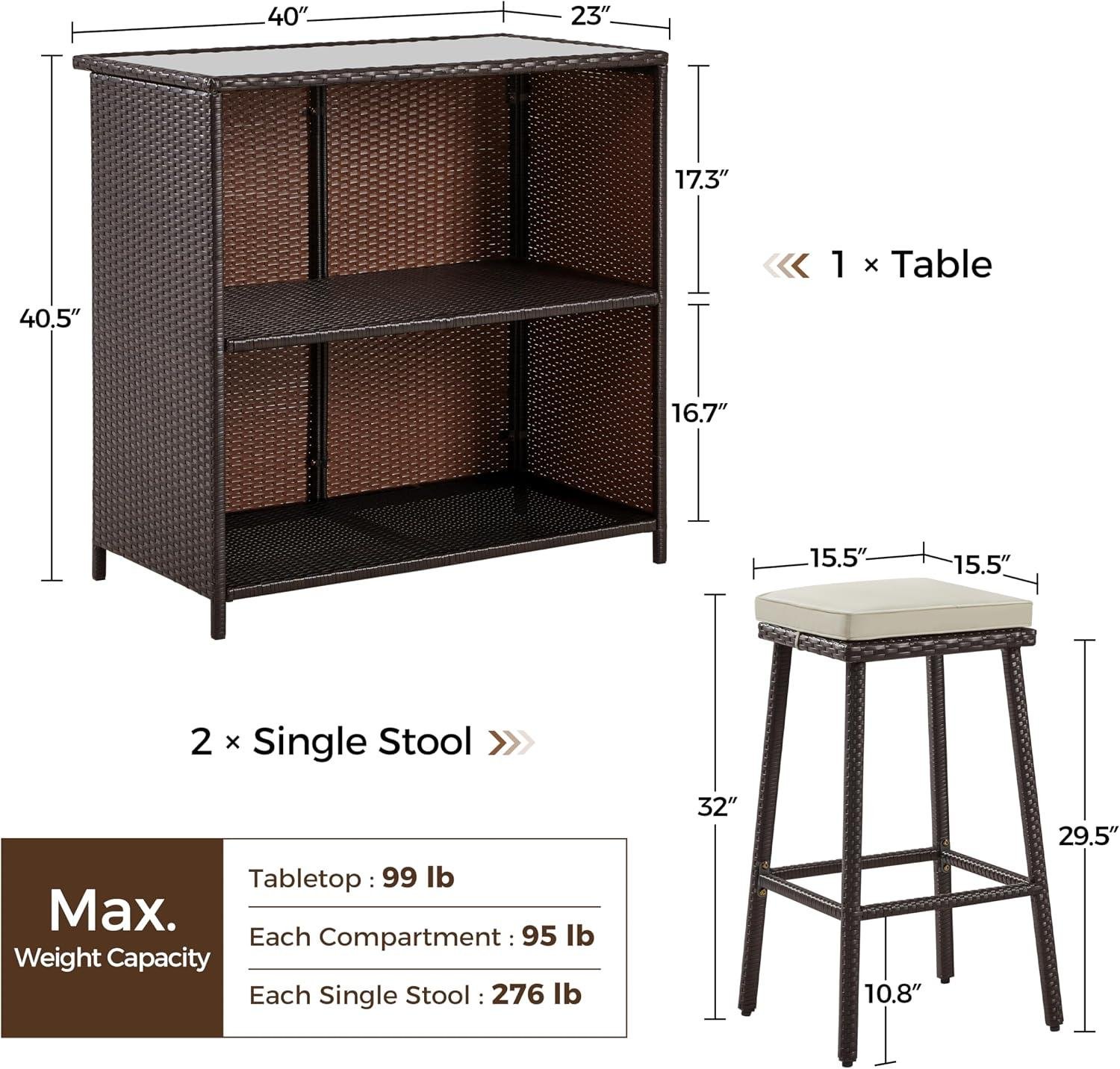 My Take: Yaheetech Wicker Patio Bar Set Review