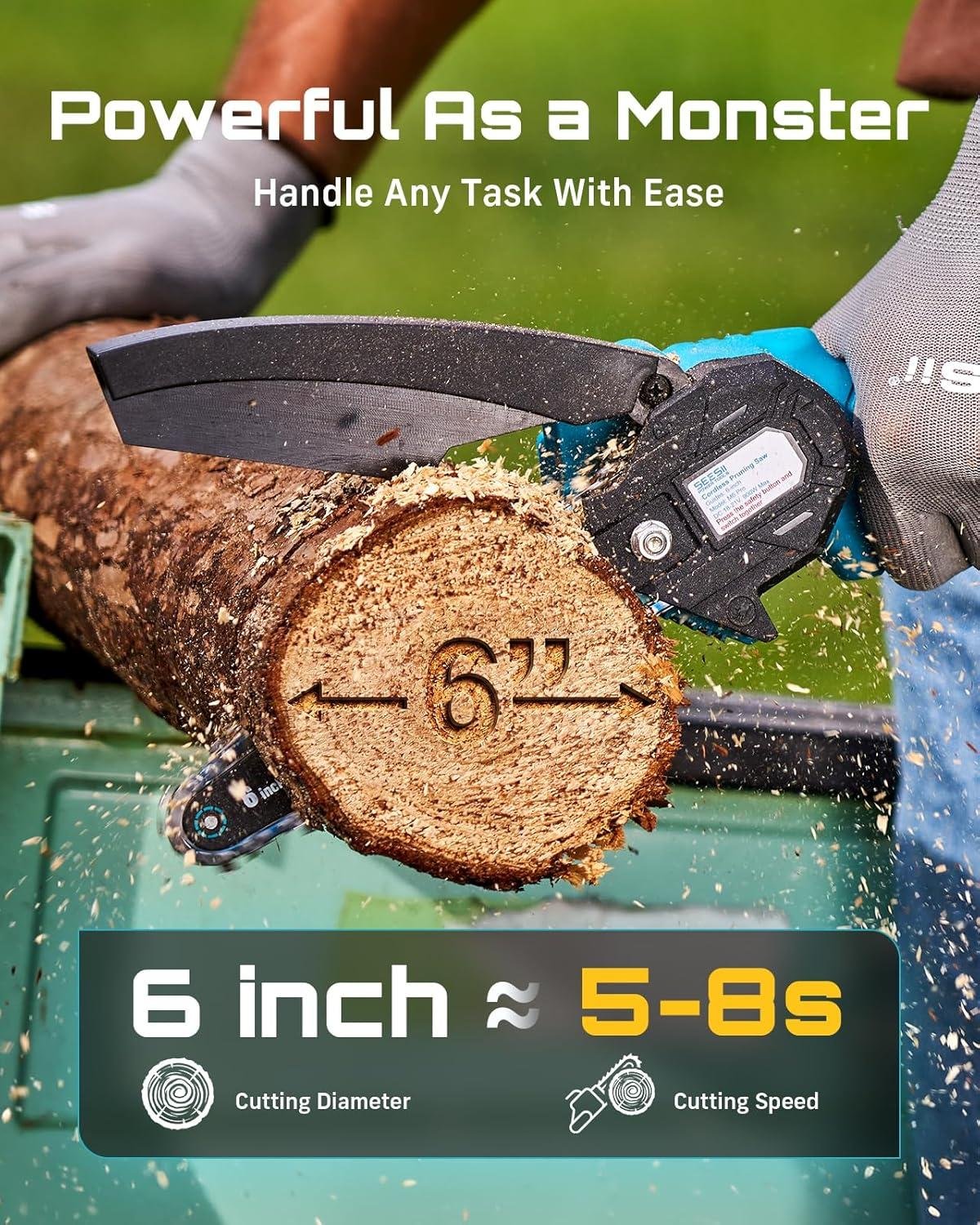 Seesii 6-Inch Mini Chainsaw Review: Right for Us?