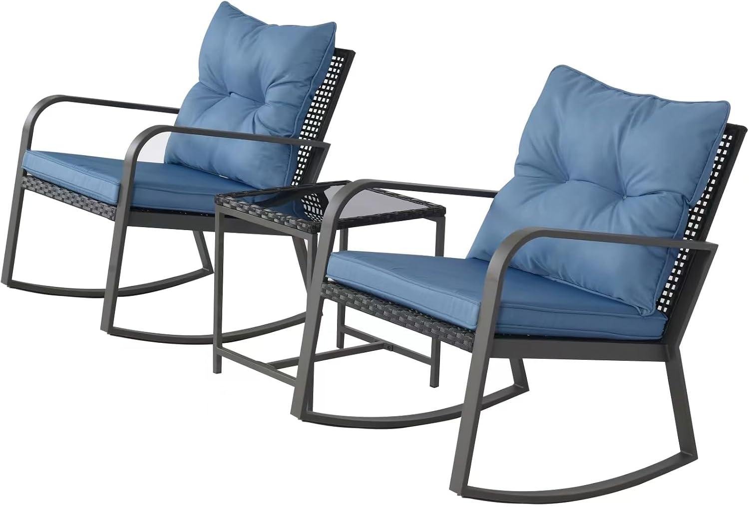 My Take on This 3-Piece Rocking Wicker Bistro Set