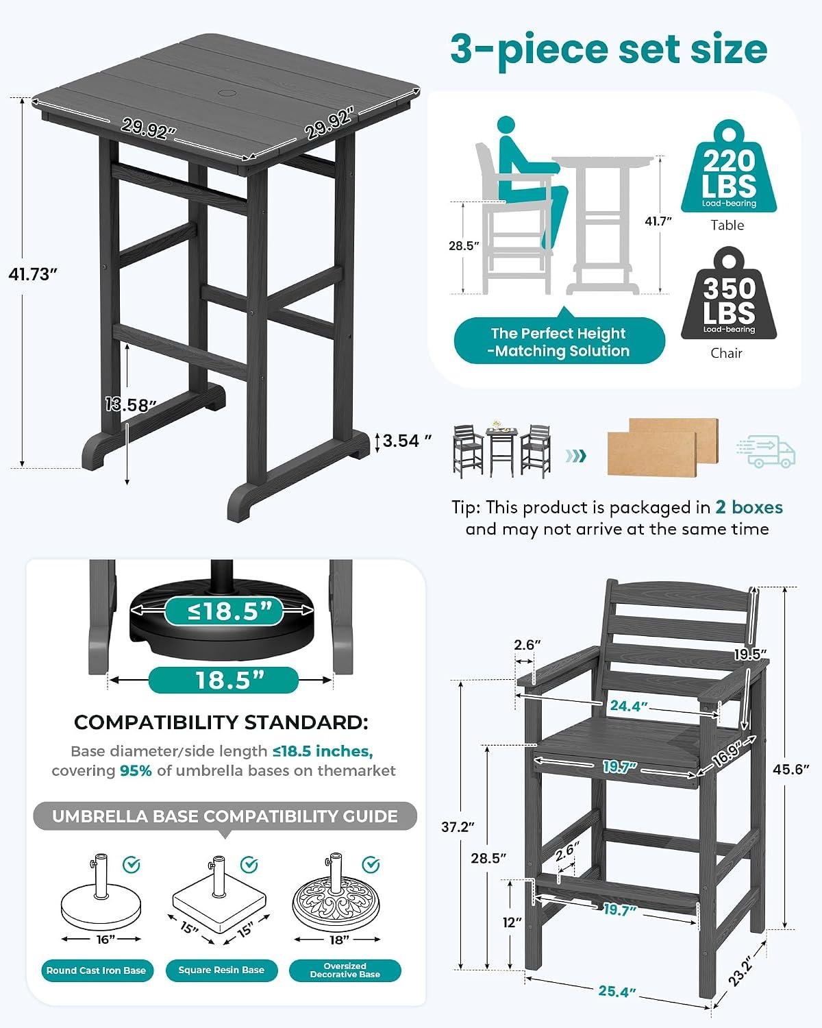 SERWALL HDPE‌ Adirondack Bar Set:⁤ My Take