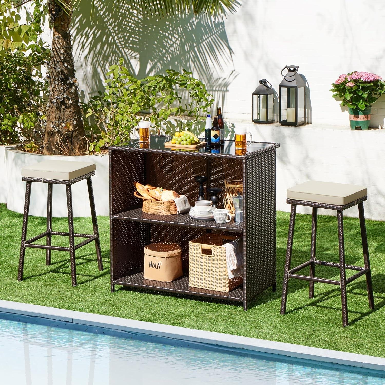 My Take: Yaheetech Wicker Patio Bar Set Review