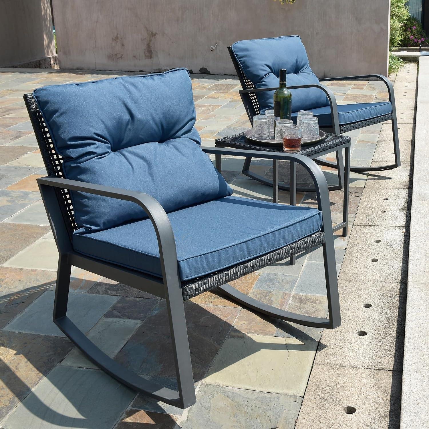My Take on This 3-Piece Rocking Wicker Bistro Set