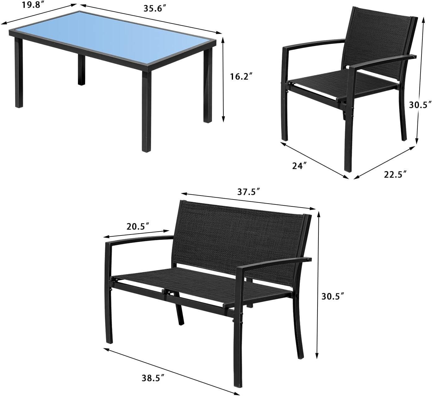 My Take on the Devoko 4-Piece Patio Set (Black)