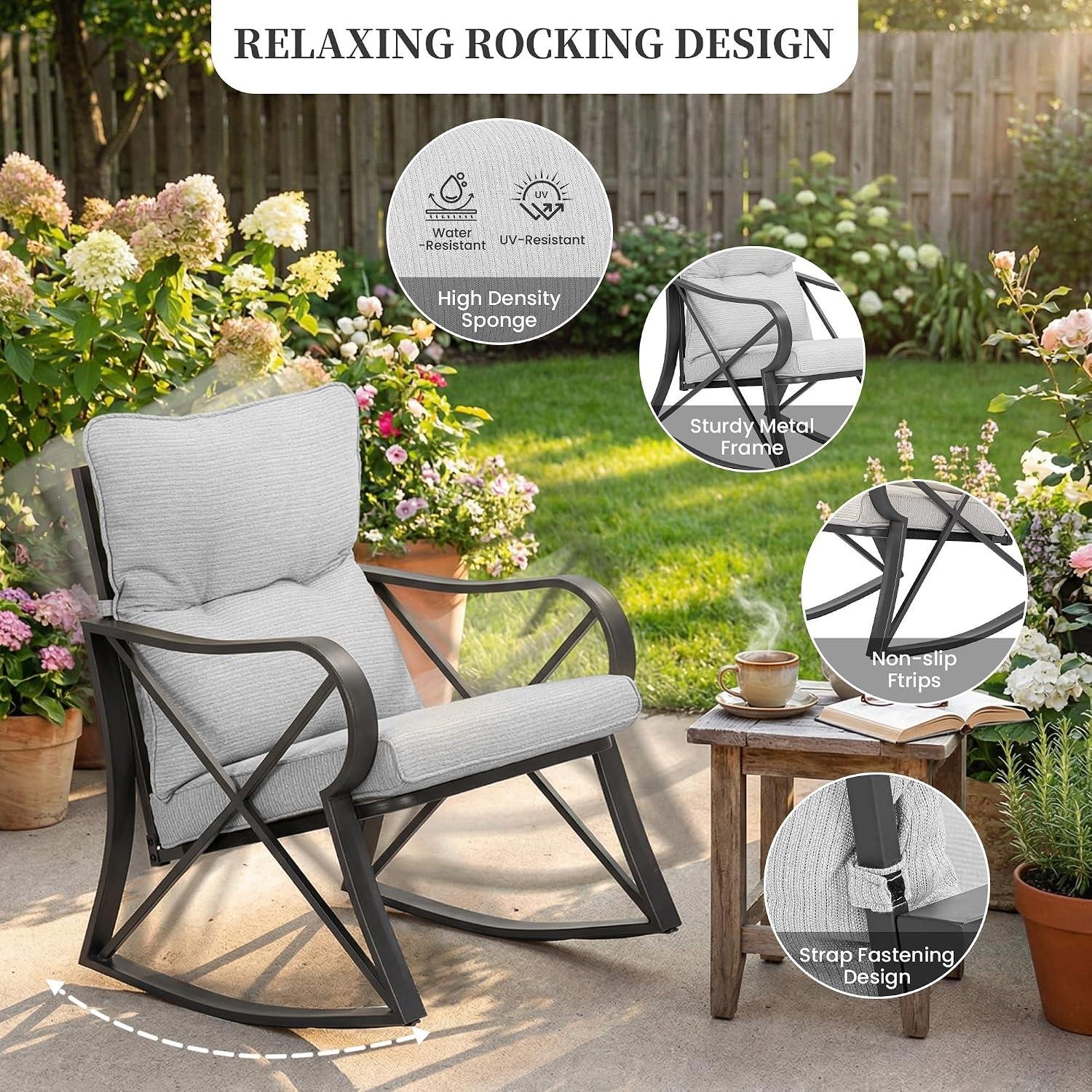 My Take on COSIEST Rocking Bistro Set for Patios