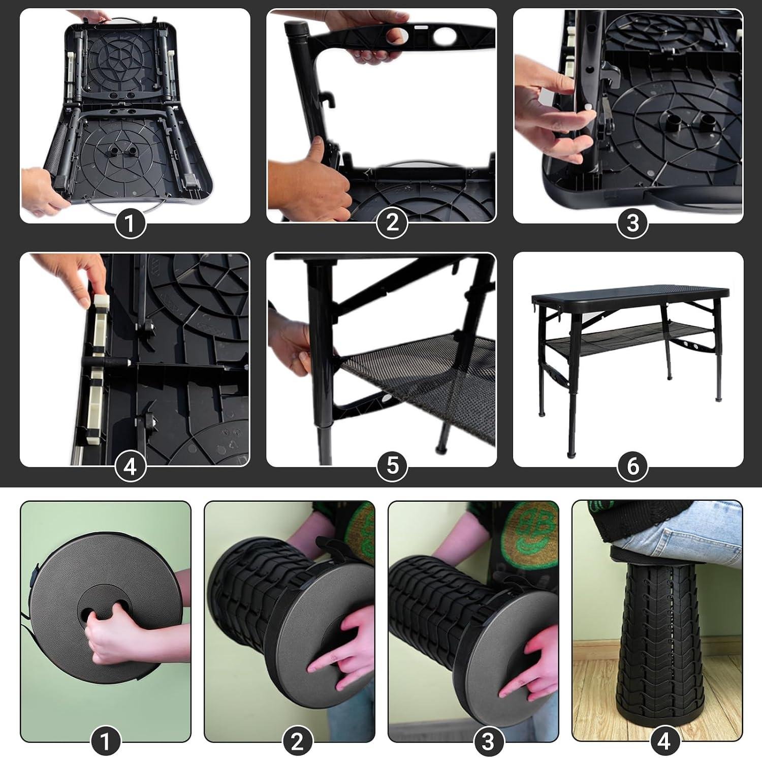 My Take on This 4-Foot Folding Table & Stool Set