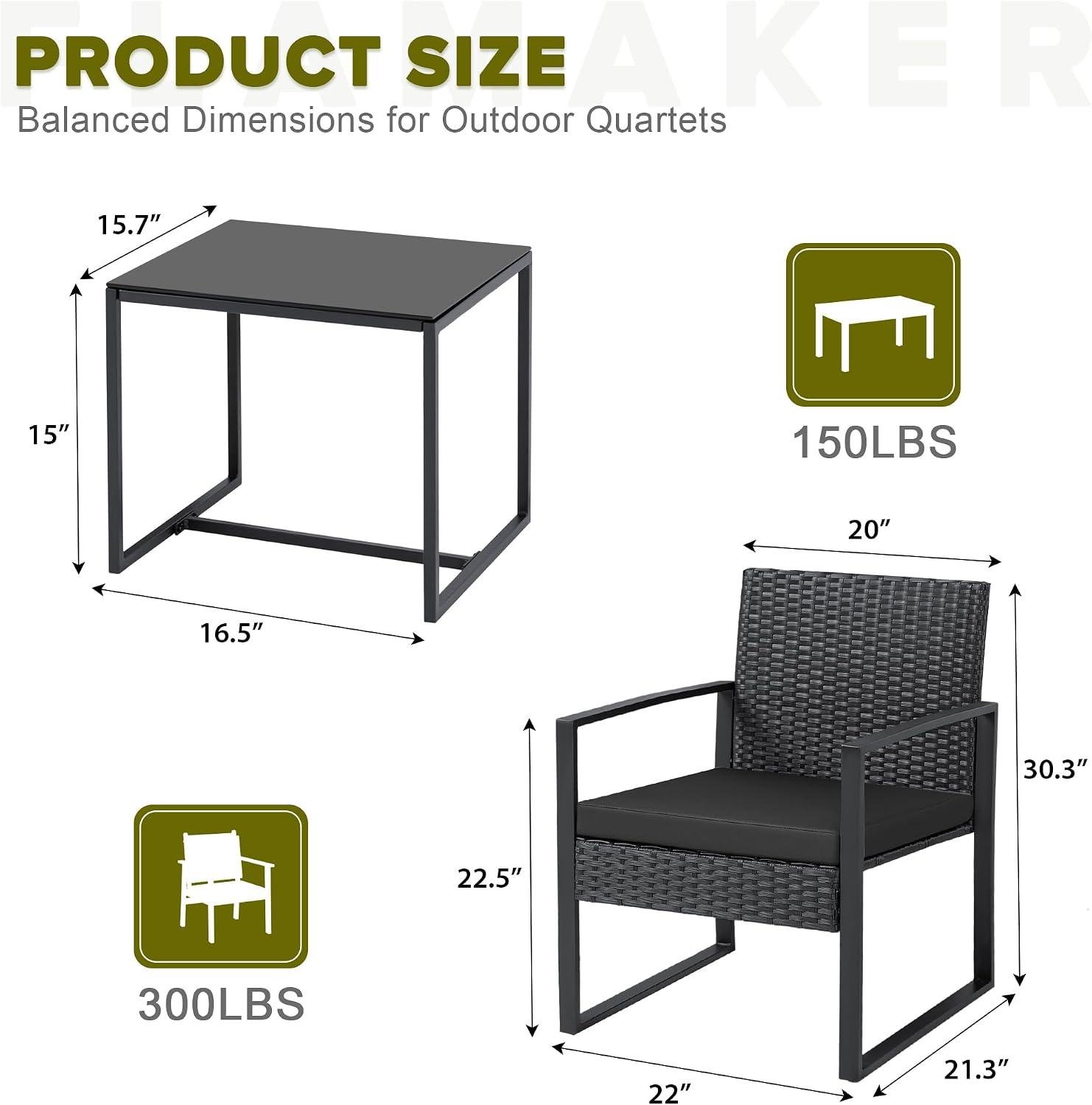 Flamaker 3-Piece Wicker Set: My Porch Takeaways