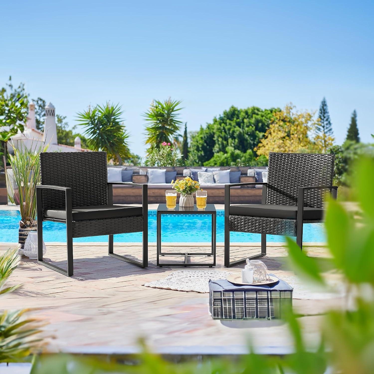 Flamaker 3-Piece Wicker Set: My Porch Takeaways