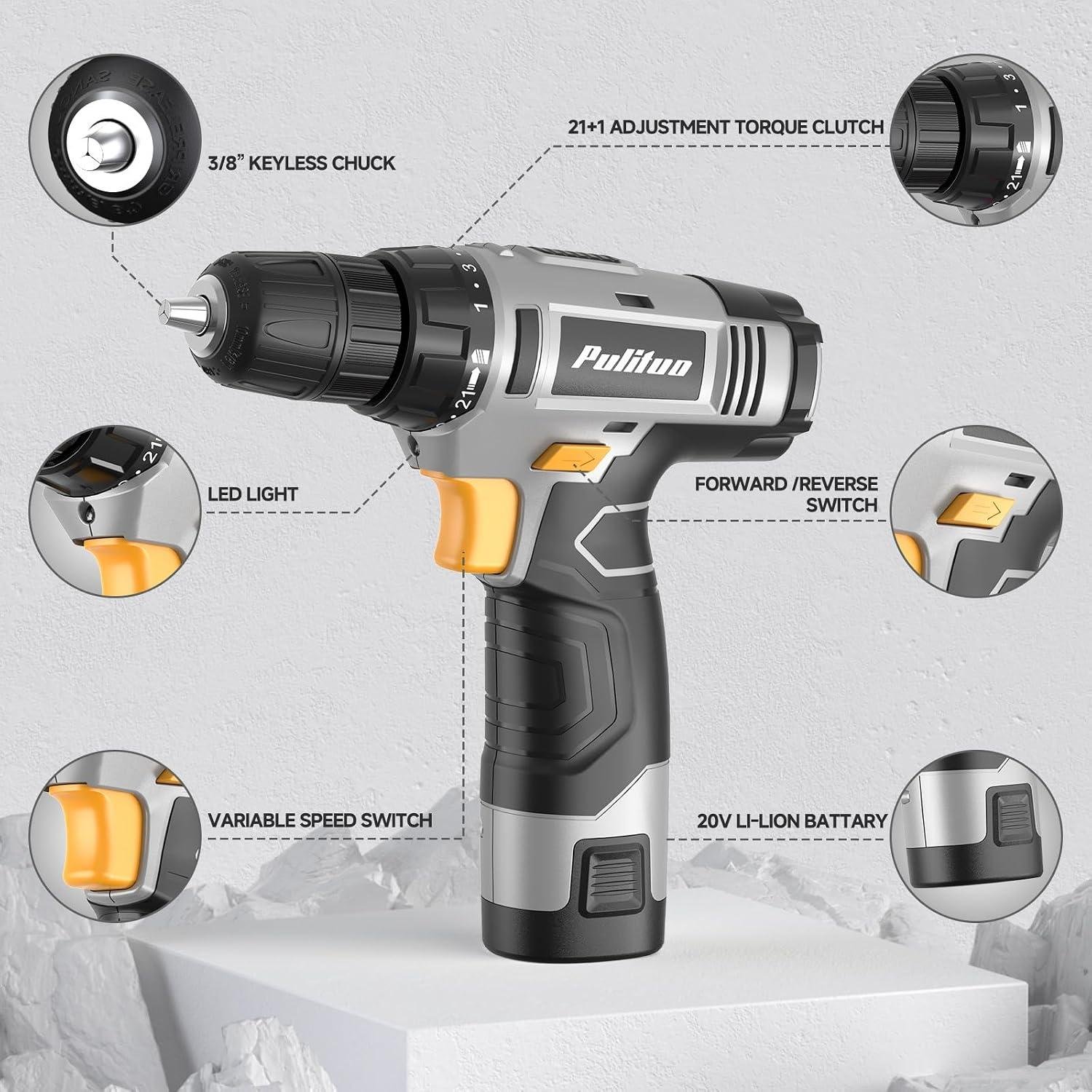 PULITUO 12V Cordless Drill Kit Review: Our Shop Fit?