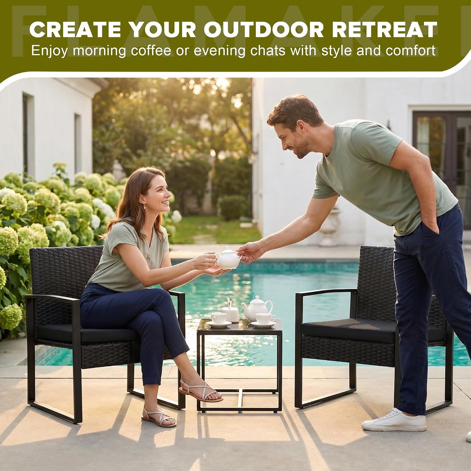Flamaker 3-Piece Wicker Set: My Porch Takeaways