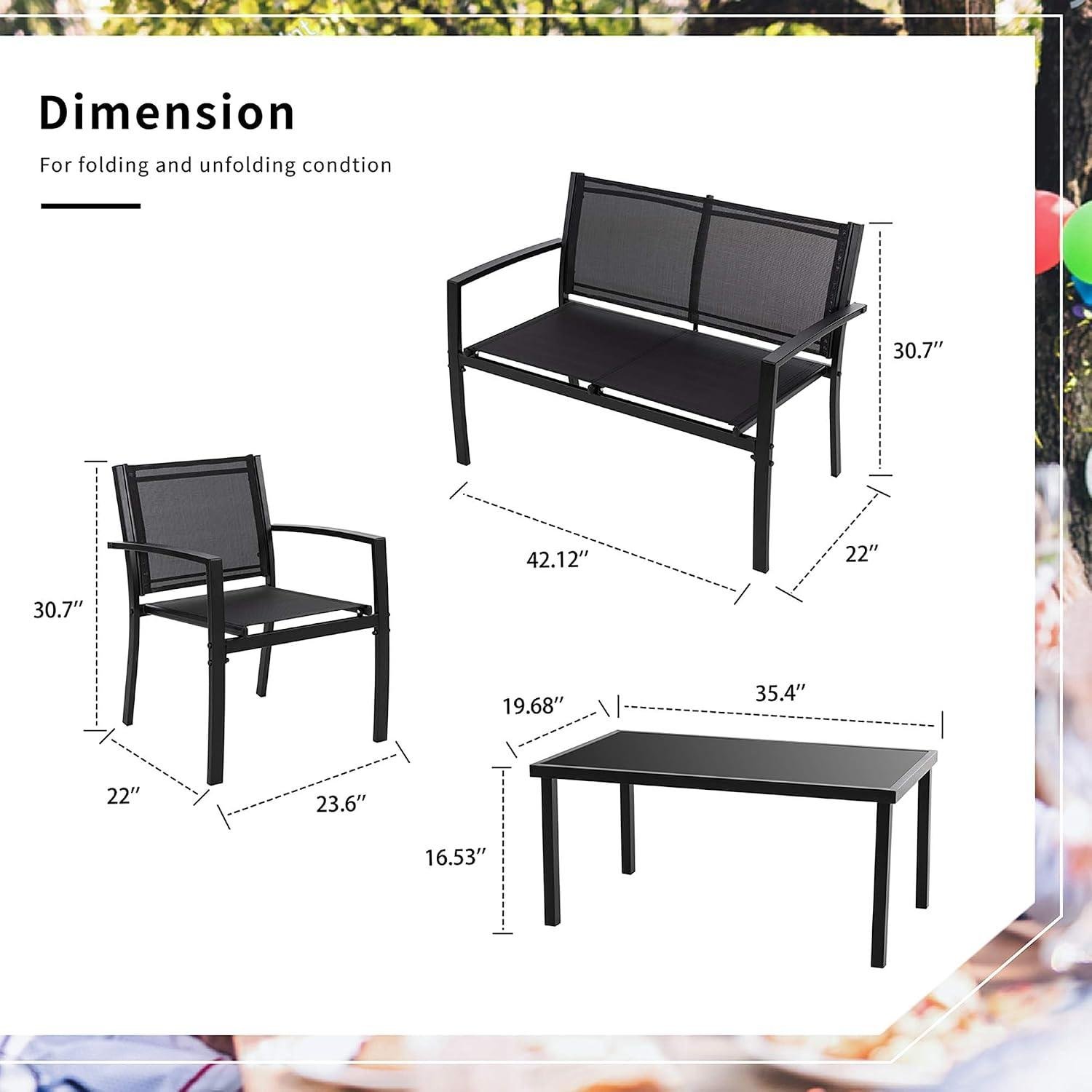 My Take on the Shintenchi 4-Piece Patio Set (Black)