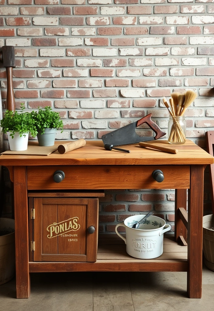 11 Inspiring Workbench Designs You Can Build Yourself (Get Ready to Be Inspired by #2!) - 3. Rustic Farmhouse Workbench