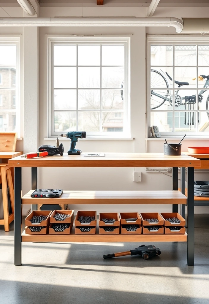 11 Inspiring Workbench Designs You Can Build Yourself (Get Ready to Be Inspired by #2!) - 4. Modern Minimalist Workbench