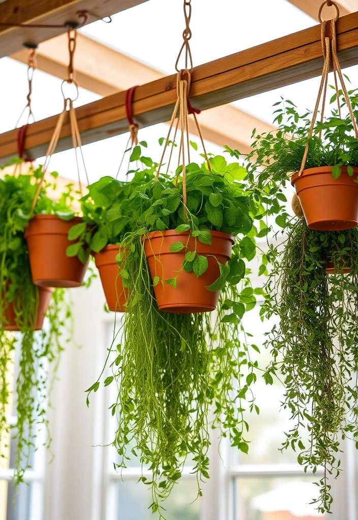 12 Easy Container Herb Garden Ideas That Will Transform Your Small Space! - 7. Hanging Herb Garden