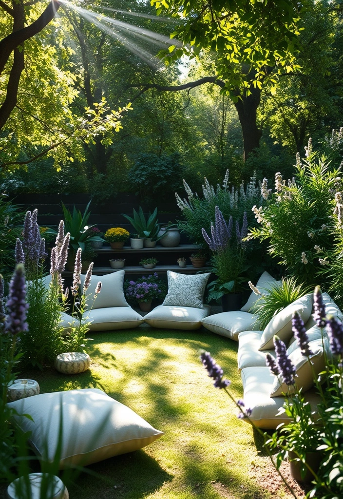 19 Stunning Herb Garden Designs That Will Make Your Neighbors Green with Envy! - 16. Herb Garden for Meditation: Mindfulness in Nature
