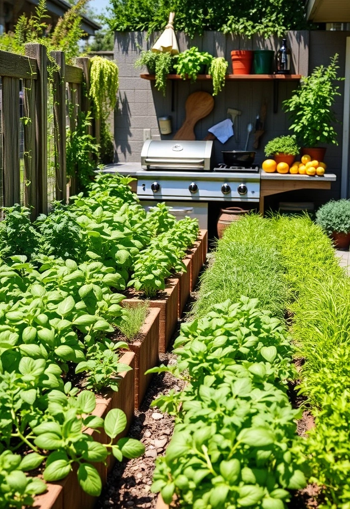 19 Stunning Herb Garden Designs That Will Make Your Neighbors Green with Envy! - 18. Herb Garden for Culinary Adventures: A Chef's Dream