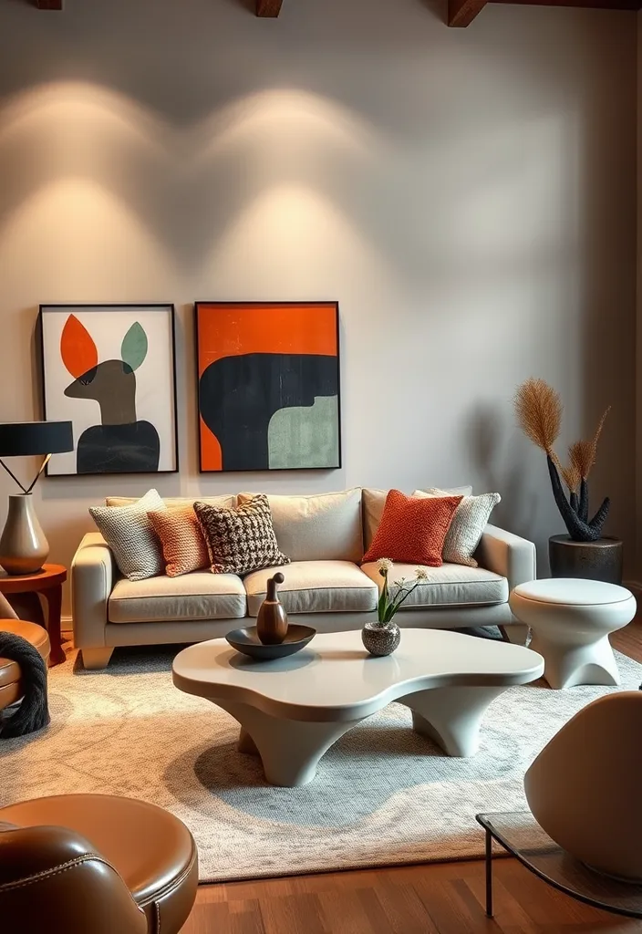 20 Living Room Ideas That'll Make You Want to Curl Up and Never Leave! (#12 Is a Game-Changer!) - 19. Artistic Accents