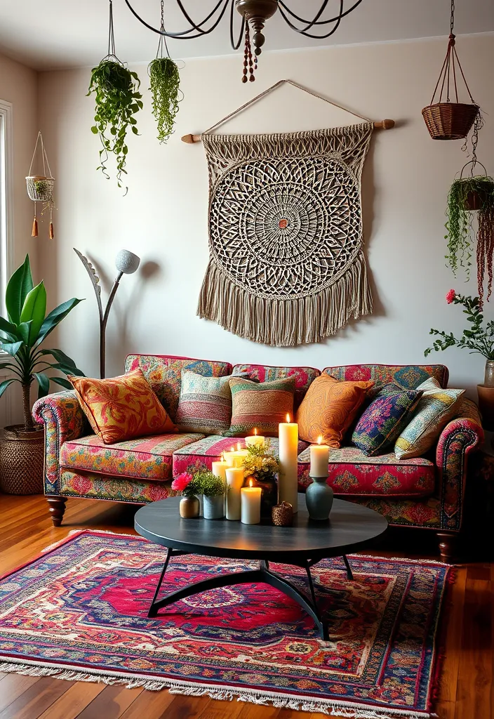 20 Living Room Ideas That'll Make You Want to Curl Up and Never Leave! (#12 Is a Game-Changer!) - 2. Bohemian Bliss