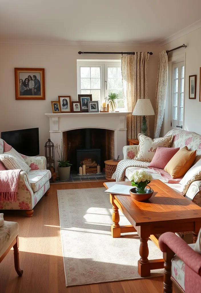 20 Living Room Ideas That'll Make You Want to Curl Up and Never Leave! (#12 Is a Game-Changer!) - 4. Cozy Cottage Charm
