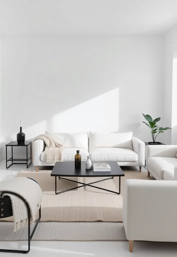 20 Living Room Ideas That'll Make You Want to Curl Up and Never Leave! (#12 Is a Game-Changer!) - 9. Minimalist Chic