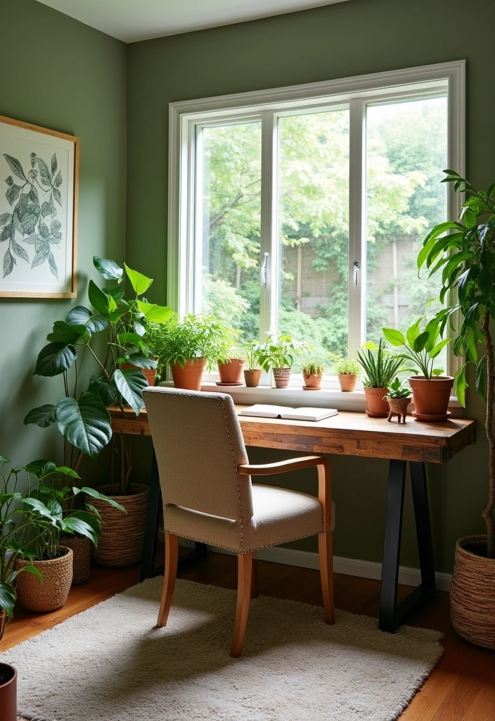 10 Inspiring Home Office Designs That'll Boost Your Productivity (You Won't Believe #4!) - 2. Nature-Inspired Nook